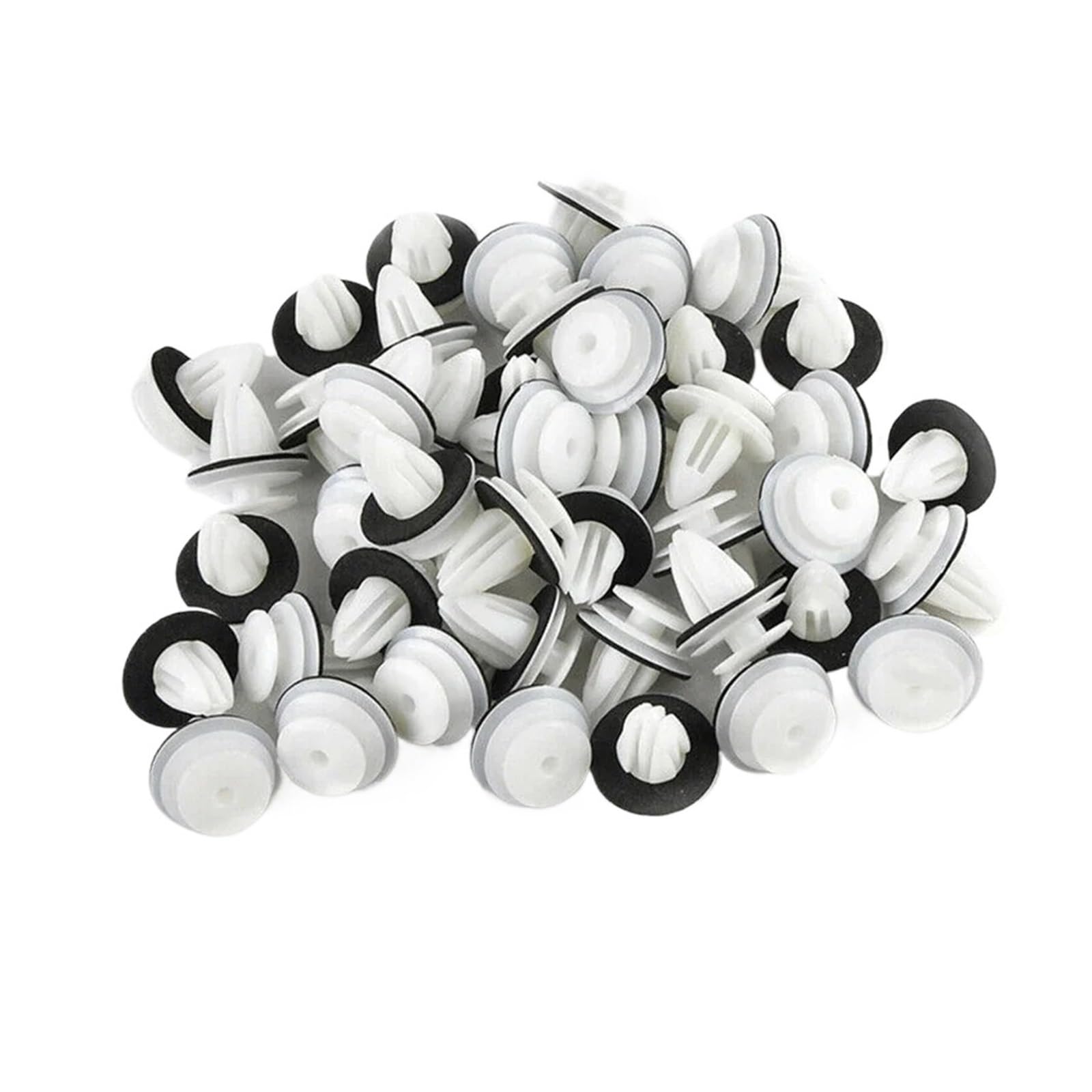 Dpnentv As Show 50Pcs Door Panel Clip With Seal Ring Fastener Rivet Bumper Retainer