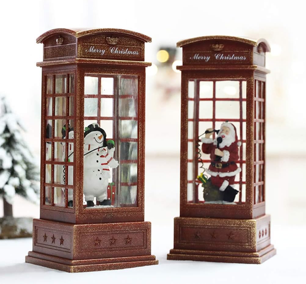 Totority Led Musical Music Box Lantern Christmas Decorations for Tree Glitter Lantern Decorative Christmas Lamp