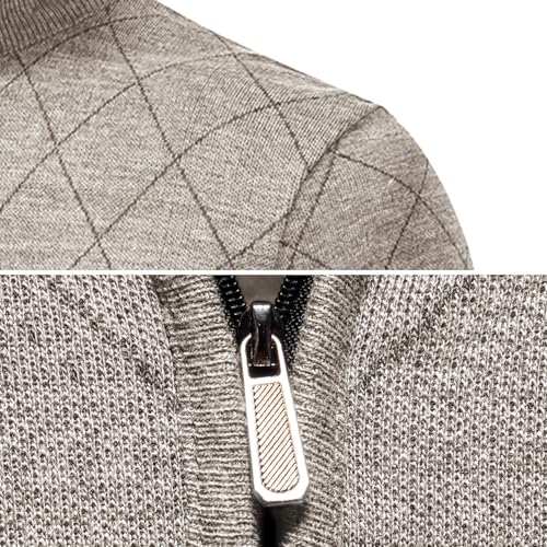 Mylldey 1/4 Zip Pullover Mens Sweaters Lightweight Pullover Soft Men's Knit Long Sleeve Sweater4