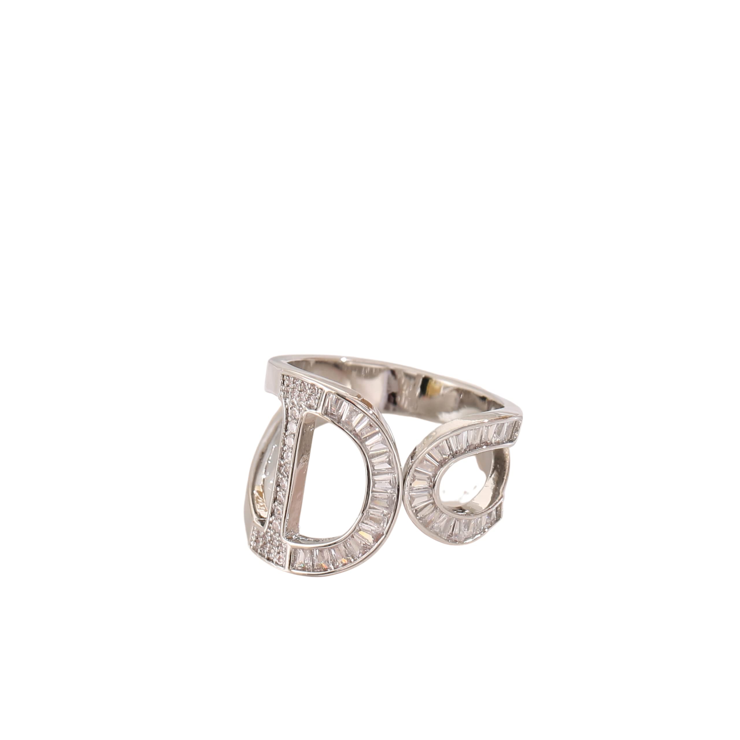 Just ImagineExquisite Gold-Plated Ring Embellished with Cubic Zircon Crystal for Women | Adjustable Finger Rings For Women And Girls | Stainless Steel Rings