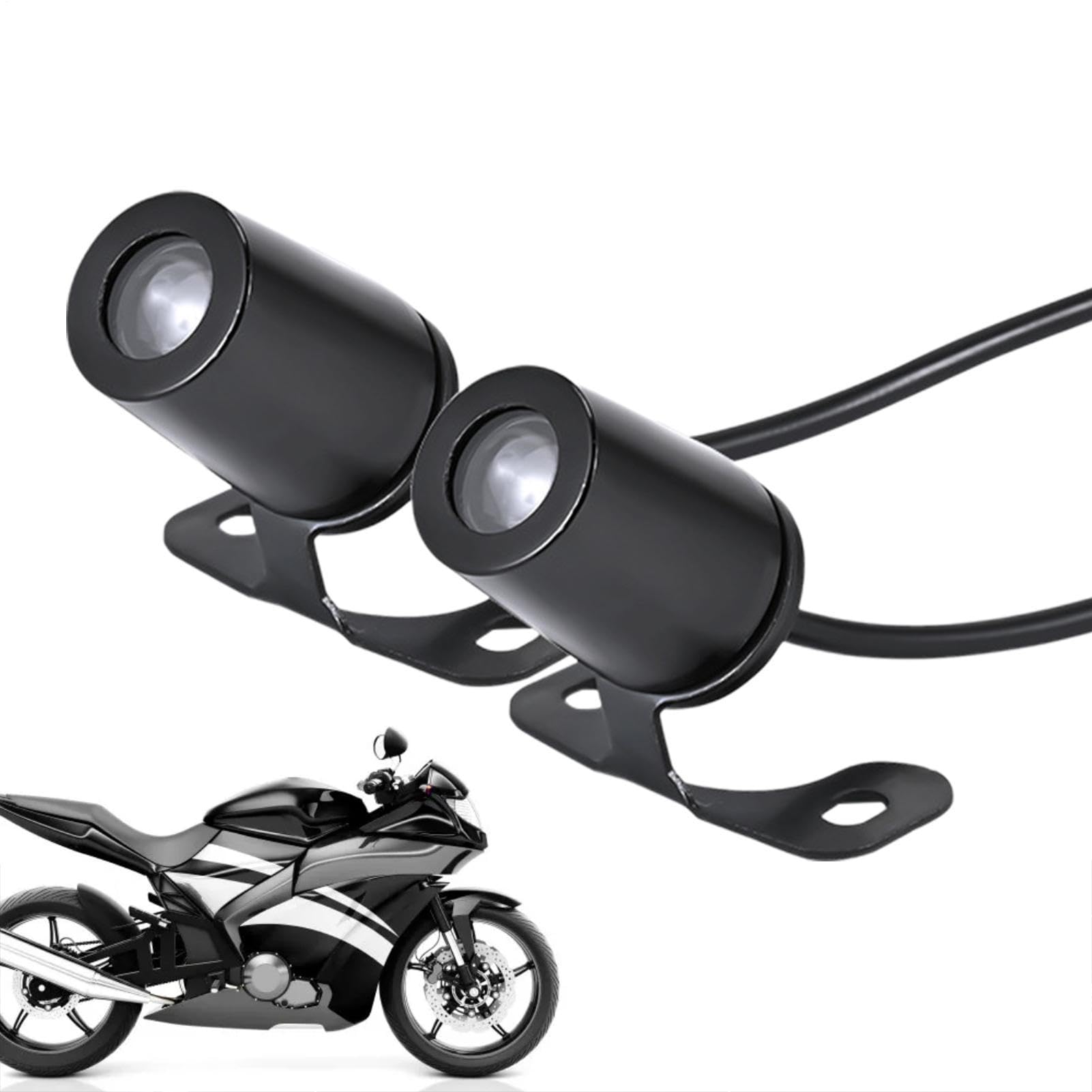 Luces de alas de motocicleta proyector de sombra ángel impermeable lateral 8