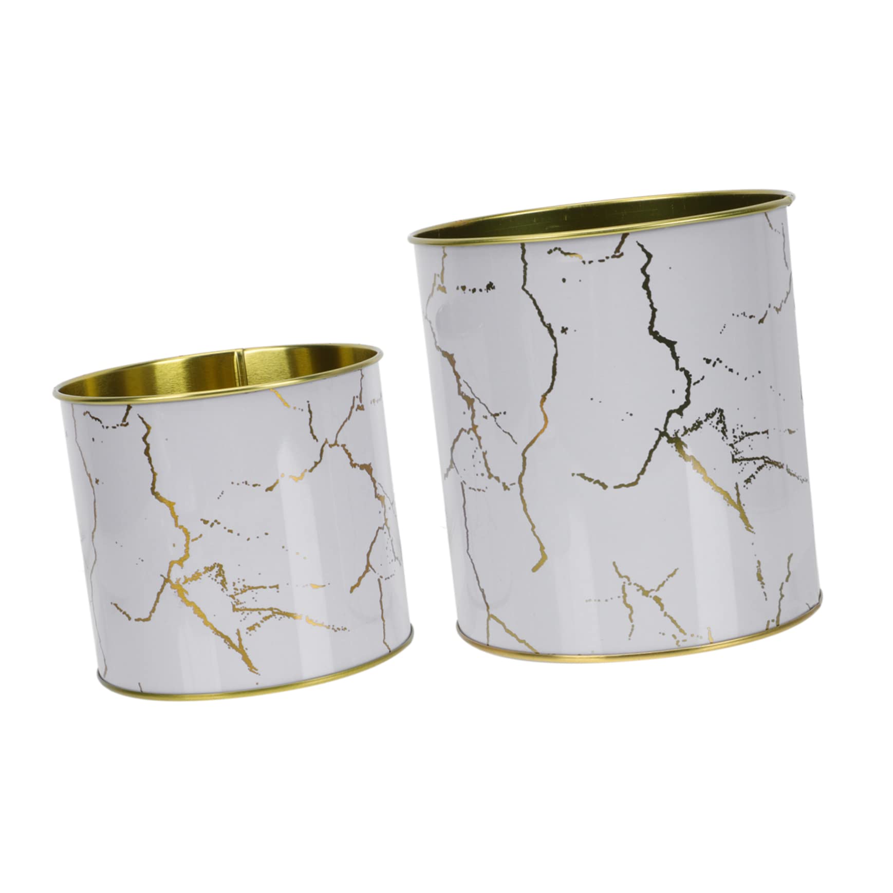 Luxshiny 2pezzi Contenitori Da Cucina Inossidabile Barattoli Per Alimentari Con Chiusura Ermetica Per Conservazione Cereali e Dolci Design Elegante Marmo Per Regali Festivi