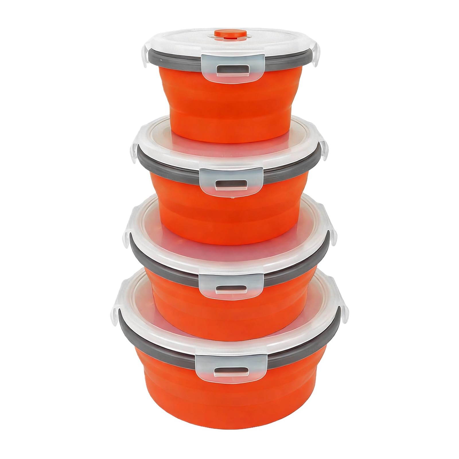 ZEPFJHE Flexible Stretchable Silicones Food Storage Container Set for Kitchen Microwave Fridge Dishwasher Safe Food Carriers Safe Cookware Set