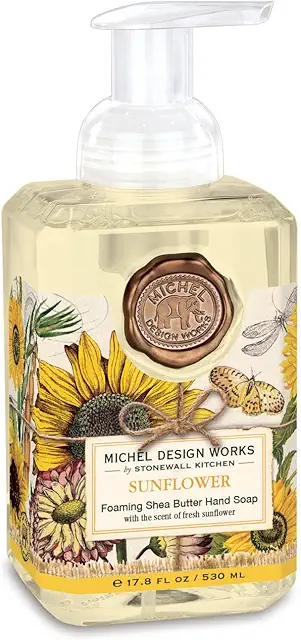 Michel Design Works Sunflower Soap Foam Dispenser with Shea Butter & Aloe Vera, 530ml