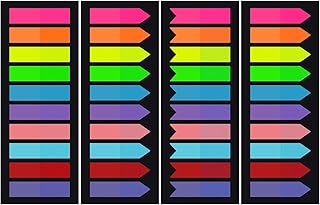 Qufiiry Sticky Notes, 800PCS Translucent Sticky Tabs, PET Multicolor Page Marker Index Tabs, Post It Notes Tabs, Annotation Tabs, for Binders, Books, Paper, Notes