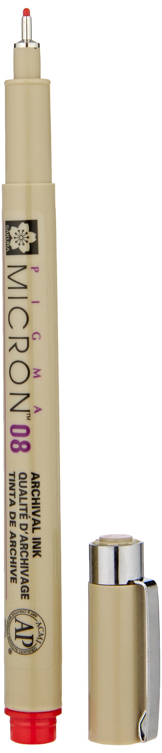 Sakura SAKXSDK08.19 Pigma Micron Pen, 0.50mm, Red