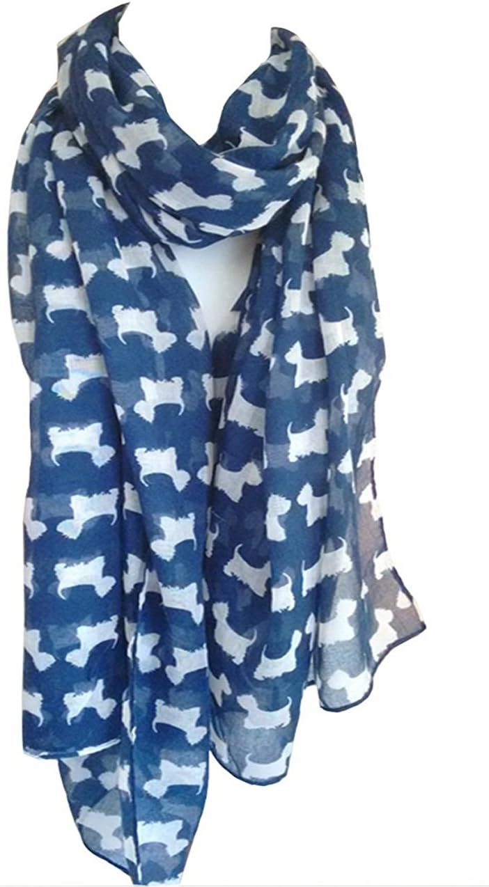 Scottie Dog Scarf Westie Dogs Breed West Highland Scottish Terrier Ladies Womens Wrap Shawl Sarong
