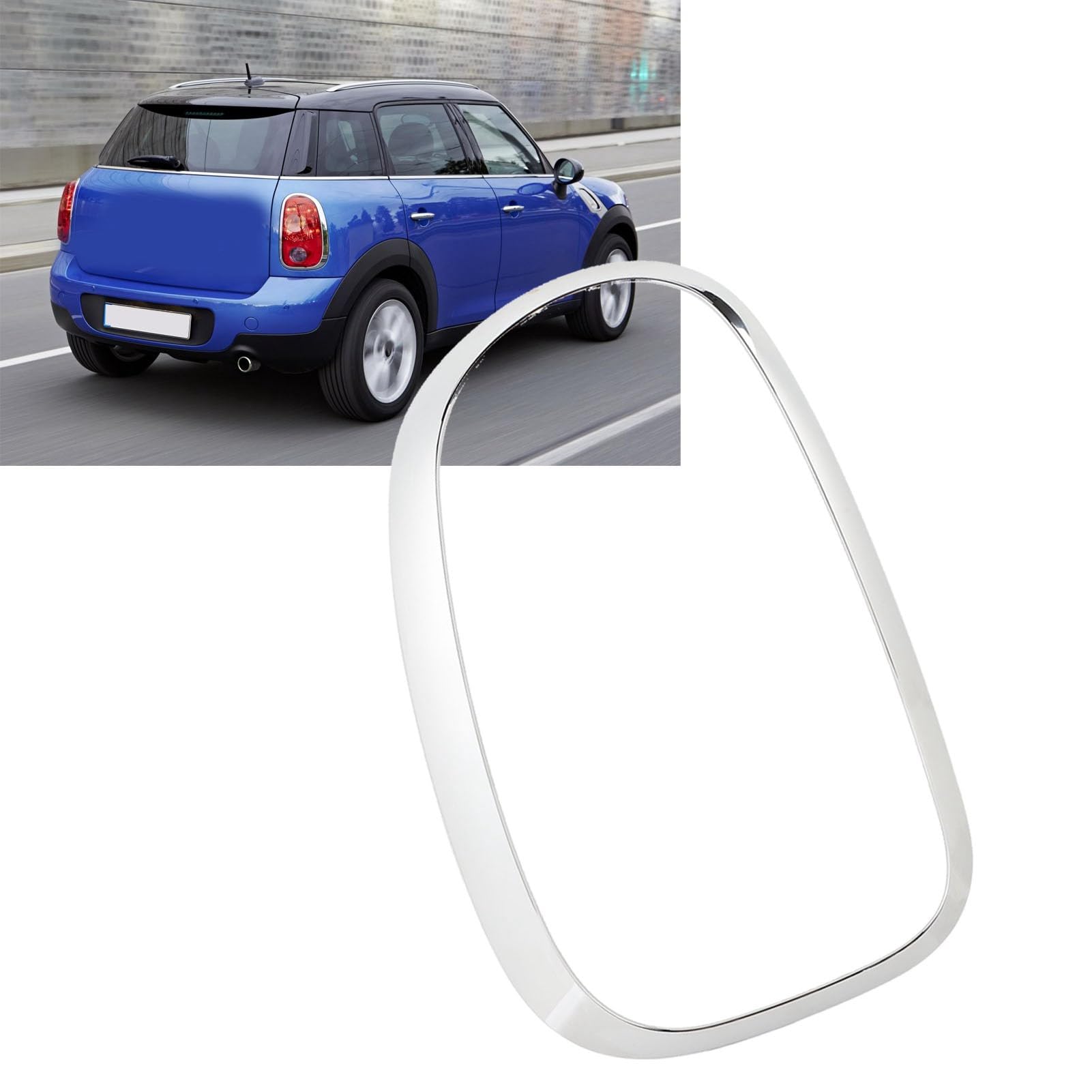 Naroote Cornice Fanale Posteriore per R60, Coperture Luci Posteriori Cromate (Sinistra)