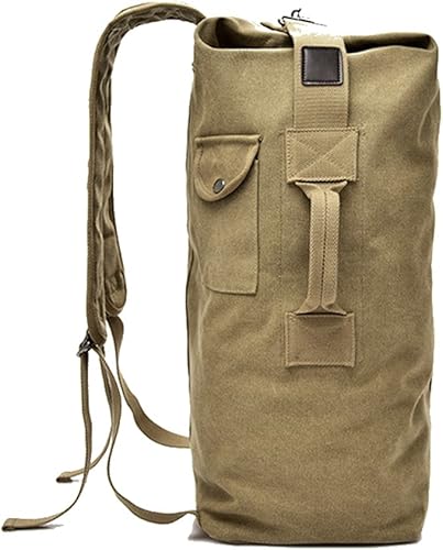 Miniatura 4 de DETECH - Mochila militar de gran capacidad, bolsa de escalada de viaje, mochila táctica militar, bolsa de hombro de lona, Beige Bronceado, Grande,