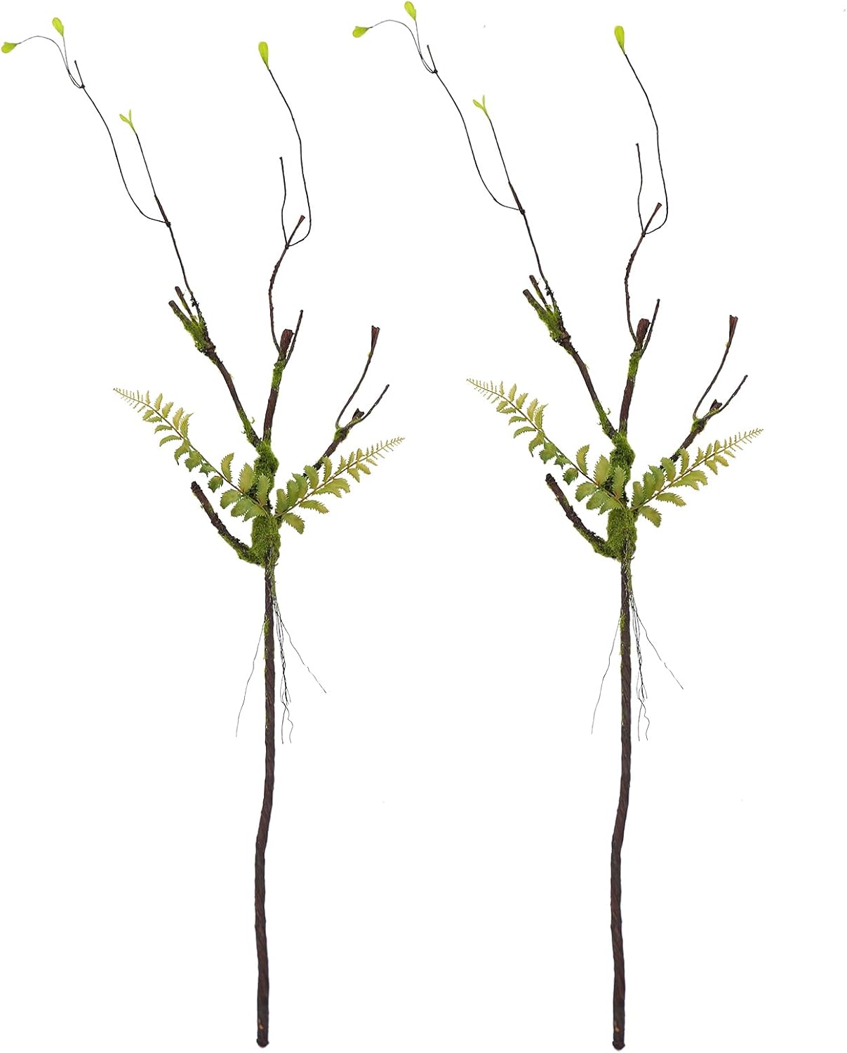 2pcs 40 inch Bendable Artificial Tree Cherry Blossom Branches Vines Twigs Limb Trunk Silk Moss Green Plants For Minimalist Decor Wall Hanging Vase Flower Arrangement Room Halloween Decoration - Image 3