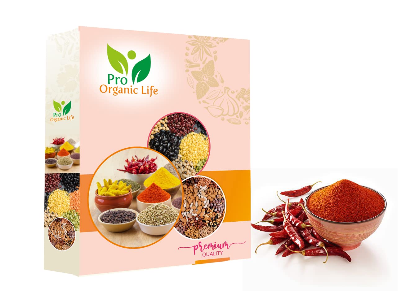 PRO ORGANIC LIFE RED CHILLI Lal Mirch Powder/Spicy Red