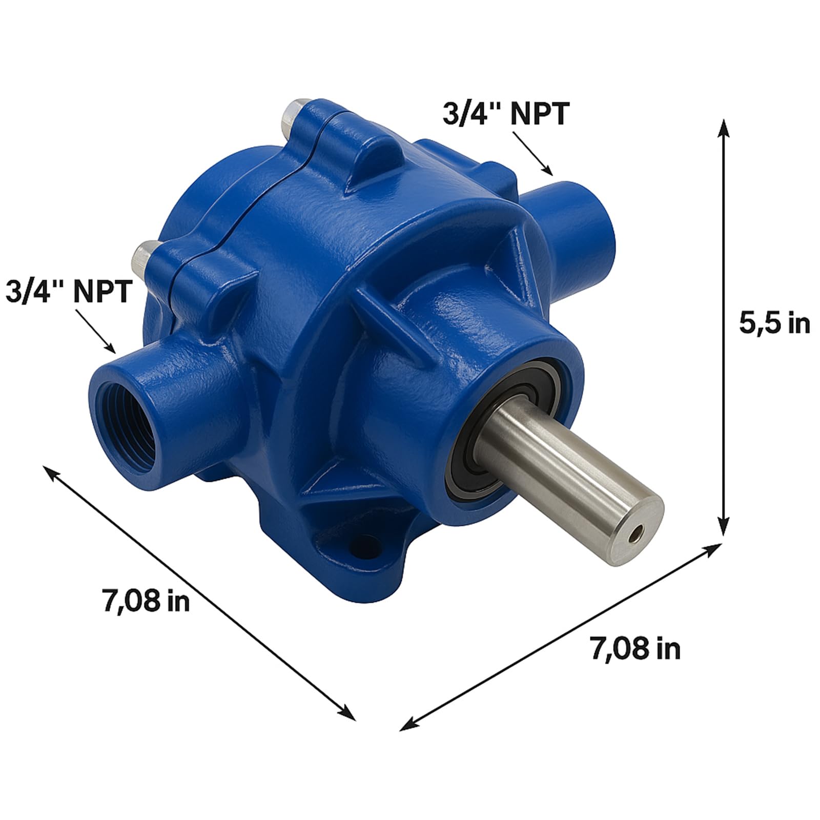 【美品】＜ OE＞CRACK PUMPS roku 6 38 7560C 8-Roller Cast Iron Pump Compatible with Hypro 7560C – 22.5