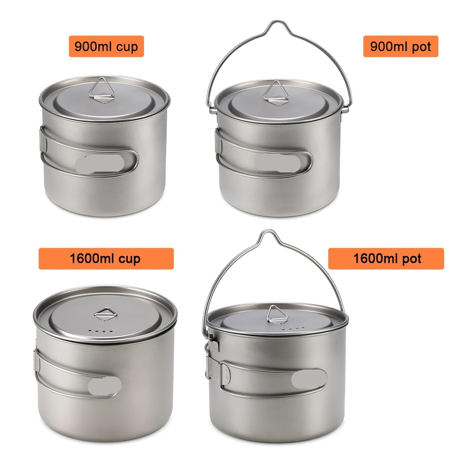 Generico Compatibile con Tazza da Appendere Portatile Ultraleggero Coperchio e Manico Pieghevole, Campeggio all'aperto, Escursionismo, Zaino in Spalla