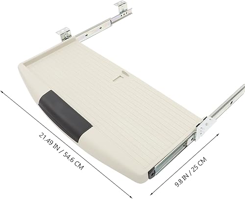 Miniatura 6 de MAGICLULU Caja para teclado de computadora, bandeja de teclado debajo de la mesa, cajón de teclado, soporte para computadora de escritorio, soporte