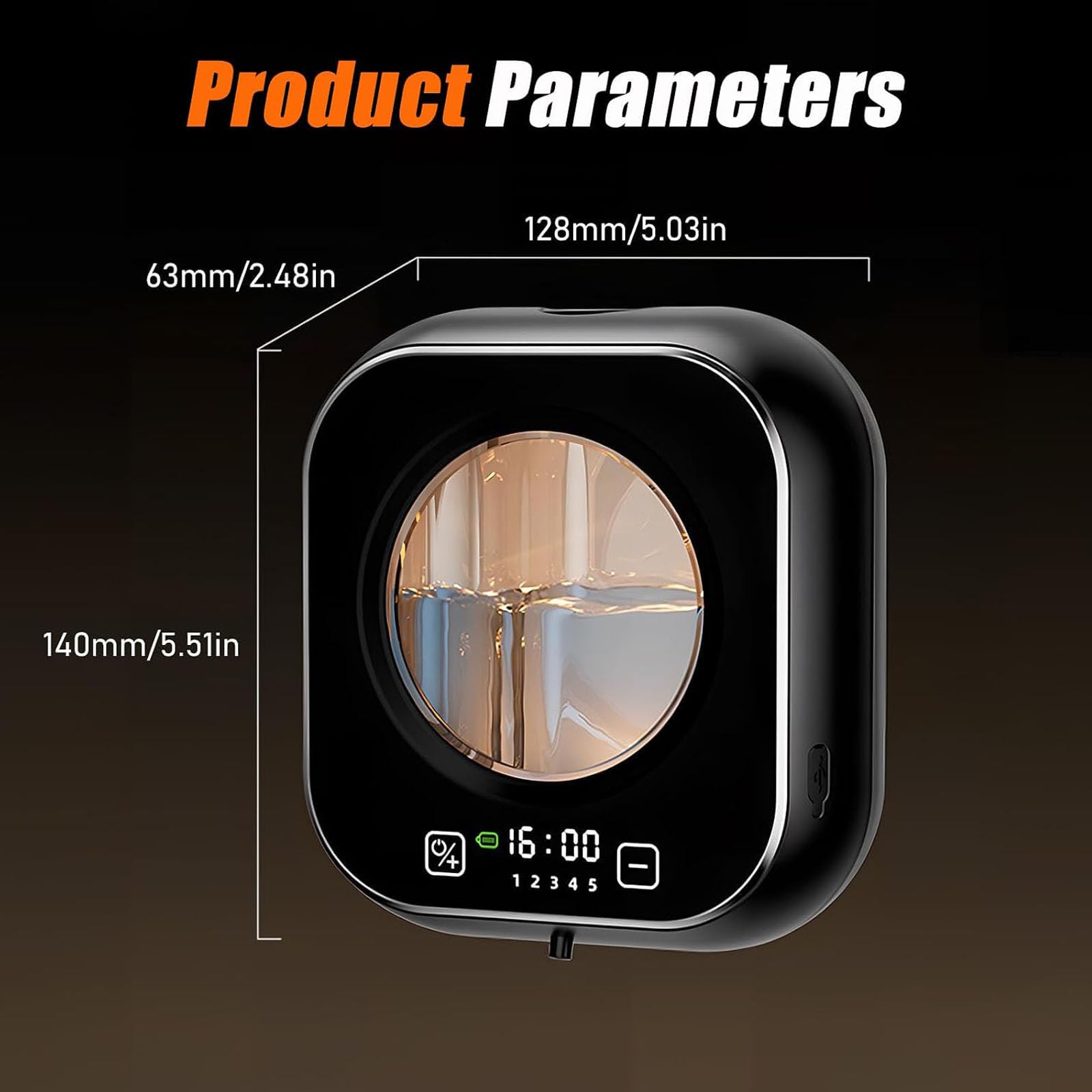 Dispensador automático de jabón sin contacto de 320 ml, 1500 mAh con pantalla LCD, 5 ajustes de velocidad, recargable por USB para baño, cocina, oficina