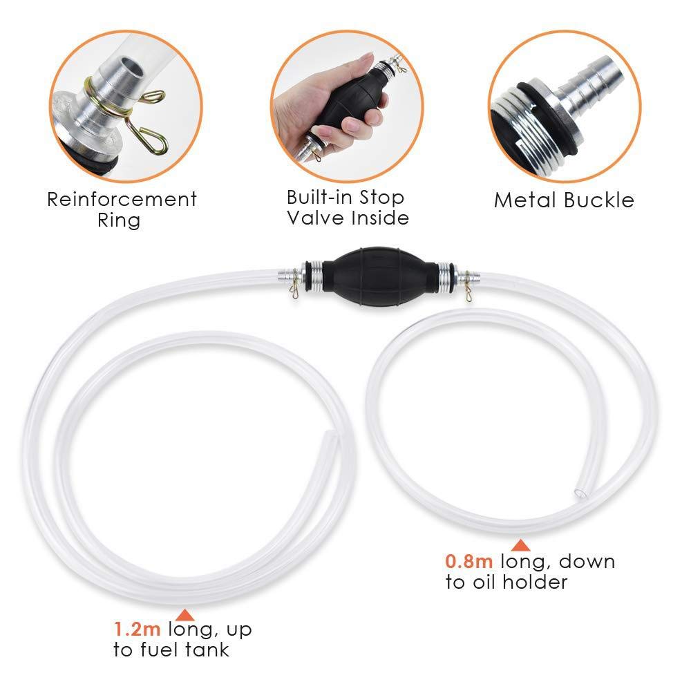 Pompa A Mano Per Trasferimento Liquidi - 2 M Tubo, Per Benzina, Diesel, Olio, Acqua - Foto 3