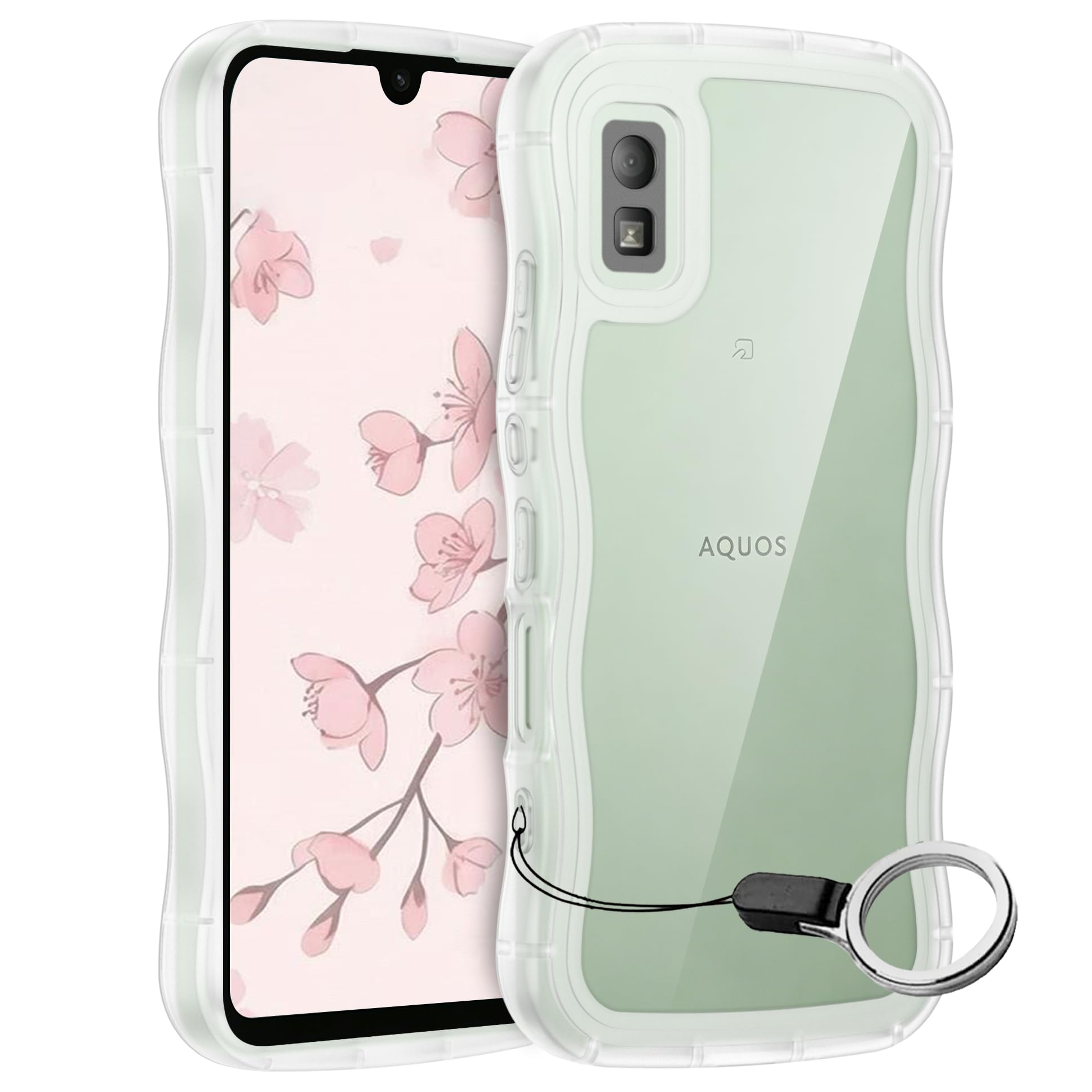 Amazon.co.jp: HILEGENER for AQUOS Wish 3 かわいい ケース うねうね