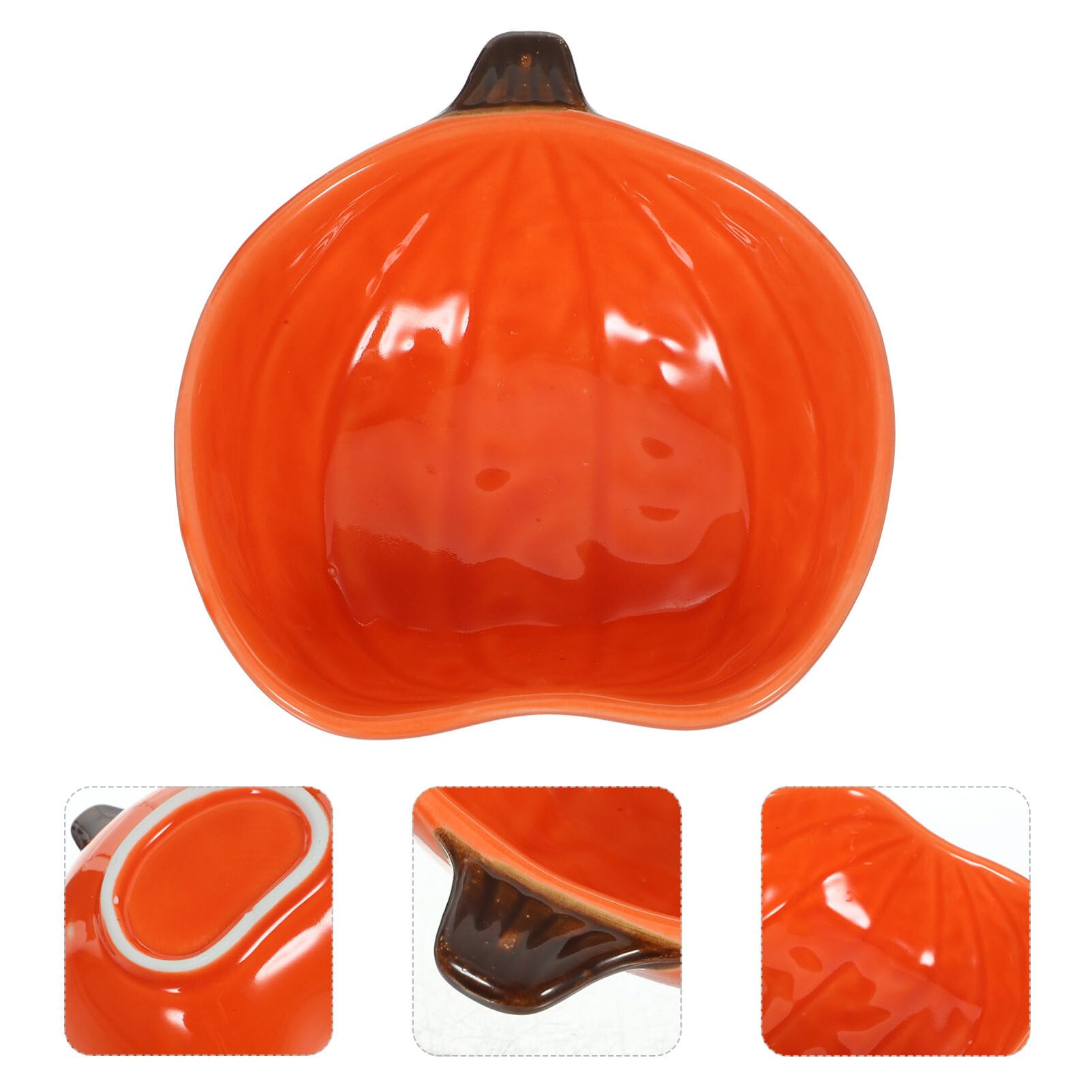 Kichvoe 4pezzi Ciotolper Criceti Ceramica Forma Di Zucca Ciotolper Animali Domestici Per Cibo Per Criceti Porcellini e Piccoli Animali