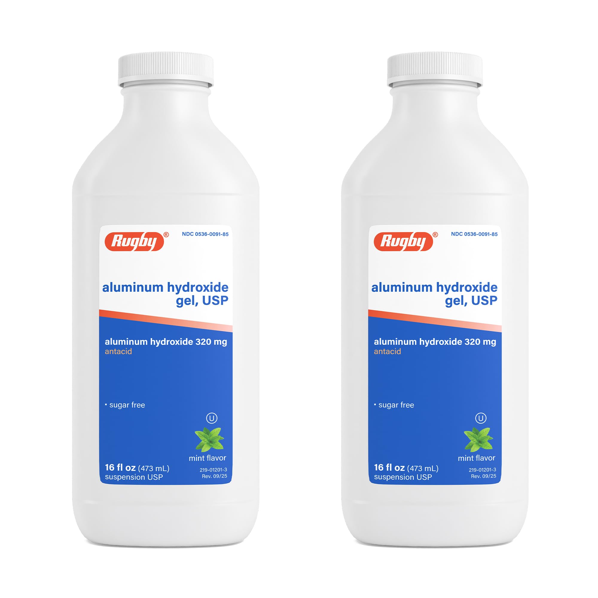 RUGBY LABORATORIES Aluminum Hydro Gel Usp Mg Ml Ml Per Bottle Generic For Amphojel Pack Of 2 Bottles Total 32 Ounce Multi