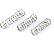 Compression Spring, 0.6mm x 8mm x 80mm, 0.6mm Wire Diameter, 8mm OD, 80mm Free Length, 304 Stainless Steel, 10 Pcs