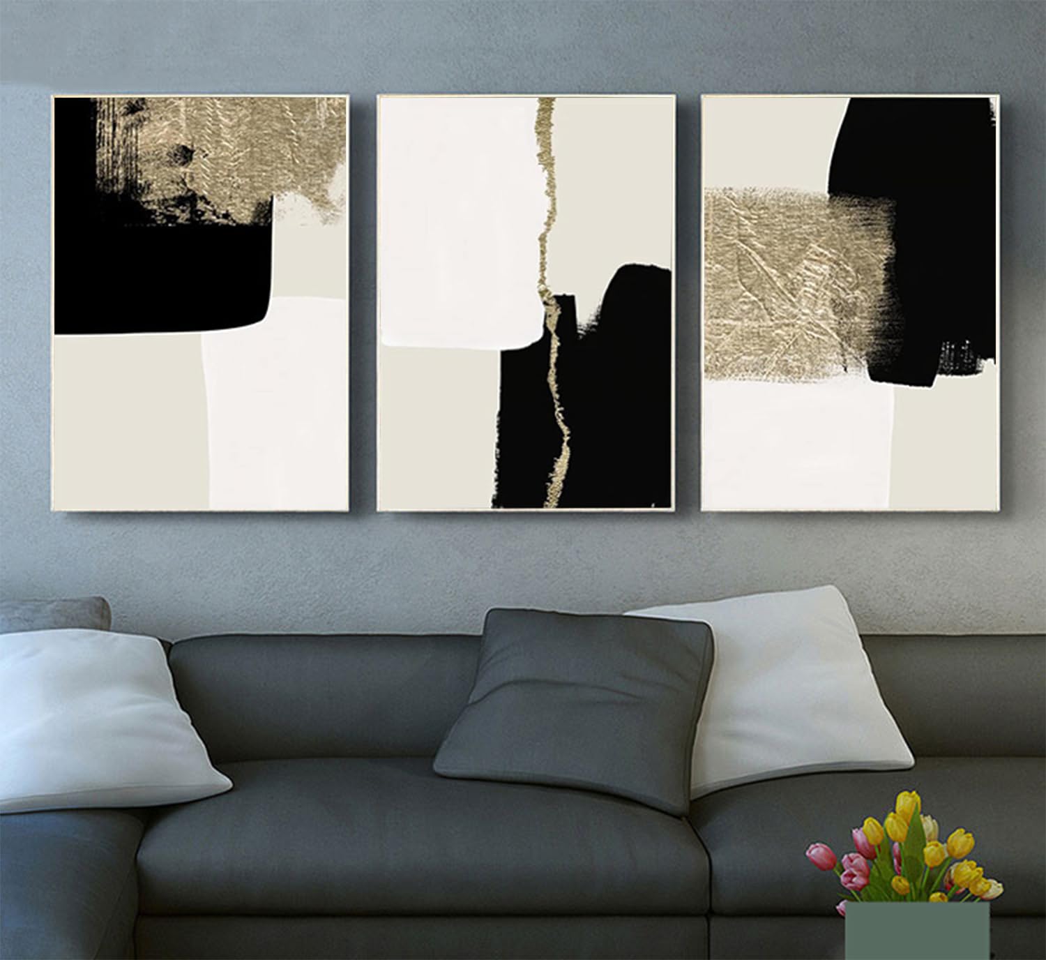 JNAOZI Abstract Line Geometry Pictures, Abstract Botanical Art Poster, Interior Home Decor Wall Art - Image 3