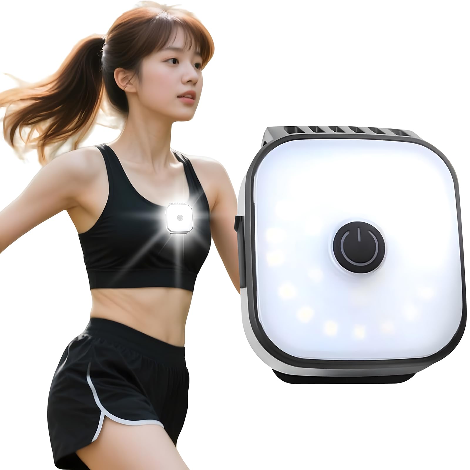 Naitlife ランニング ライト 充電式 USB-C LED クリップオン…