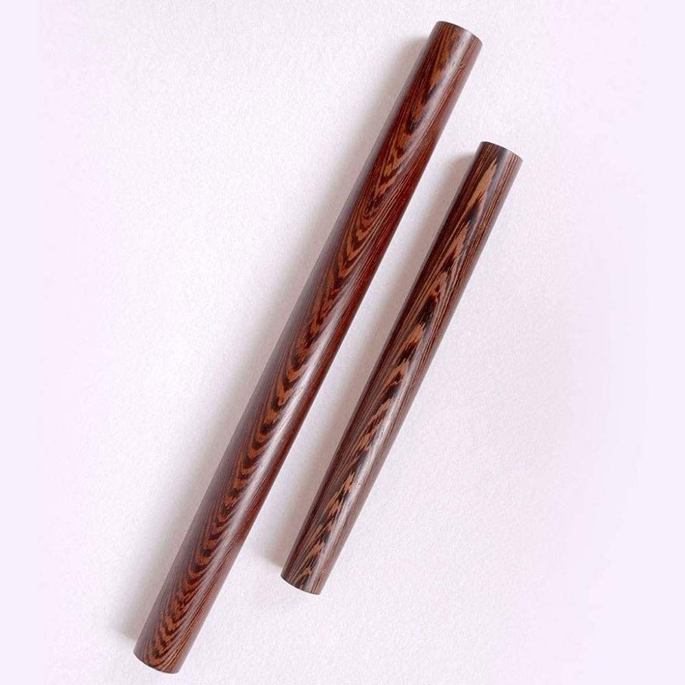Rodillo de madera maciza para hornear cocina para hornear bola de masa de bola de masa de cuero antiadherente herramienta de aguja para uso doméstico-39cm