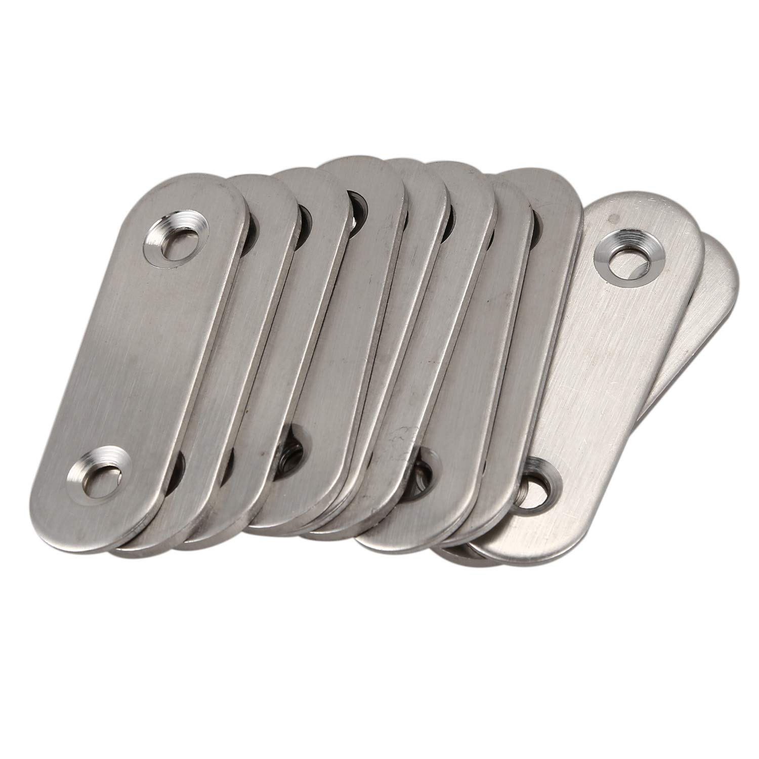 detee 50mmx16mm Straight Repair Joining Mending Flat Plate Bracket 10pcs
