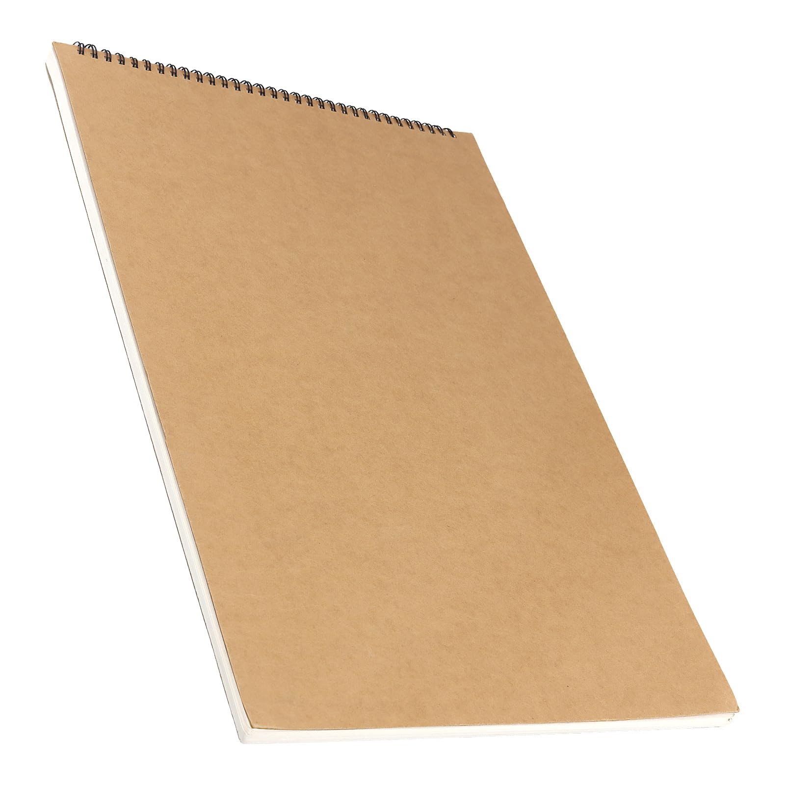 DAKFOOK 8 cuadernos de bocetos A3, 30 hojas/60 páginas hacia arriba, bloc de bocetos con espiral, bloc de dibujo A3, álbumes de recortes de arte con cubierta de papel kraft para dibujar y tomar notas