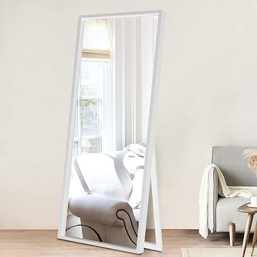 Miniatura 53 de NeuType - Espejo de cuerpo completo, espejo de pie de cuerpo completo, 64 x 21 pulgadas con soporte, espejo de pie para colgar o apoyar contra