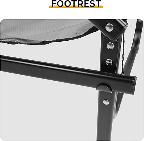 Miniatura 7 de 31'' Tall Directors Chair,Portable Seat Folding Camping Chair,High Bar Stool with Built-in Cup Holder, Side Table, Storage Pocket for Makeup