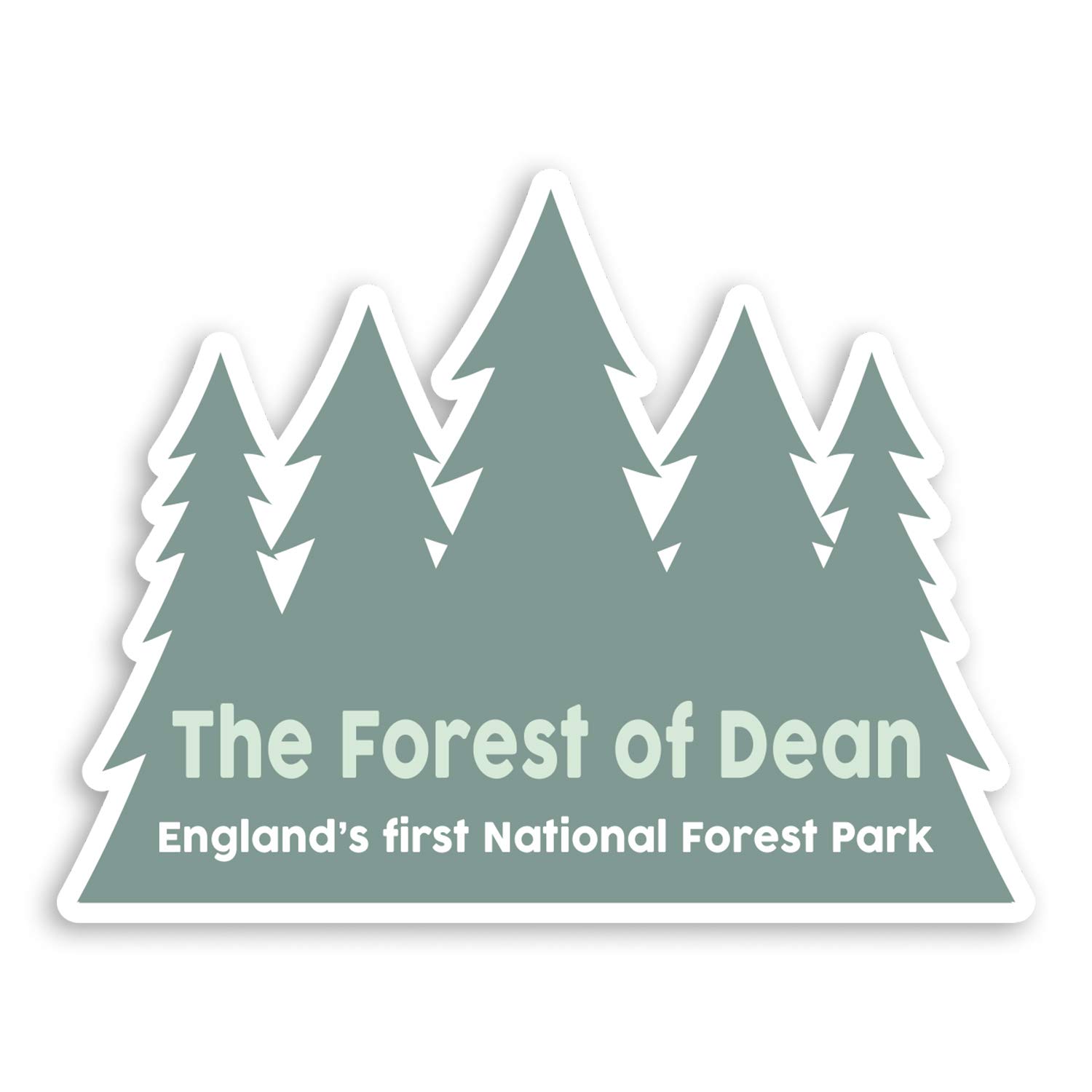Destination Vinyl Ltd Multi 2 X 10Cm Forest Of Dean England Vinyl Stickers - Hiking Luggage Sticker #30412 (10Cm Wide)