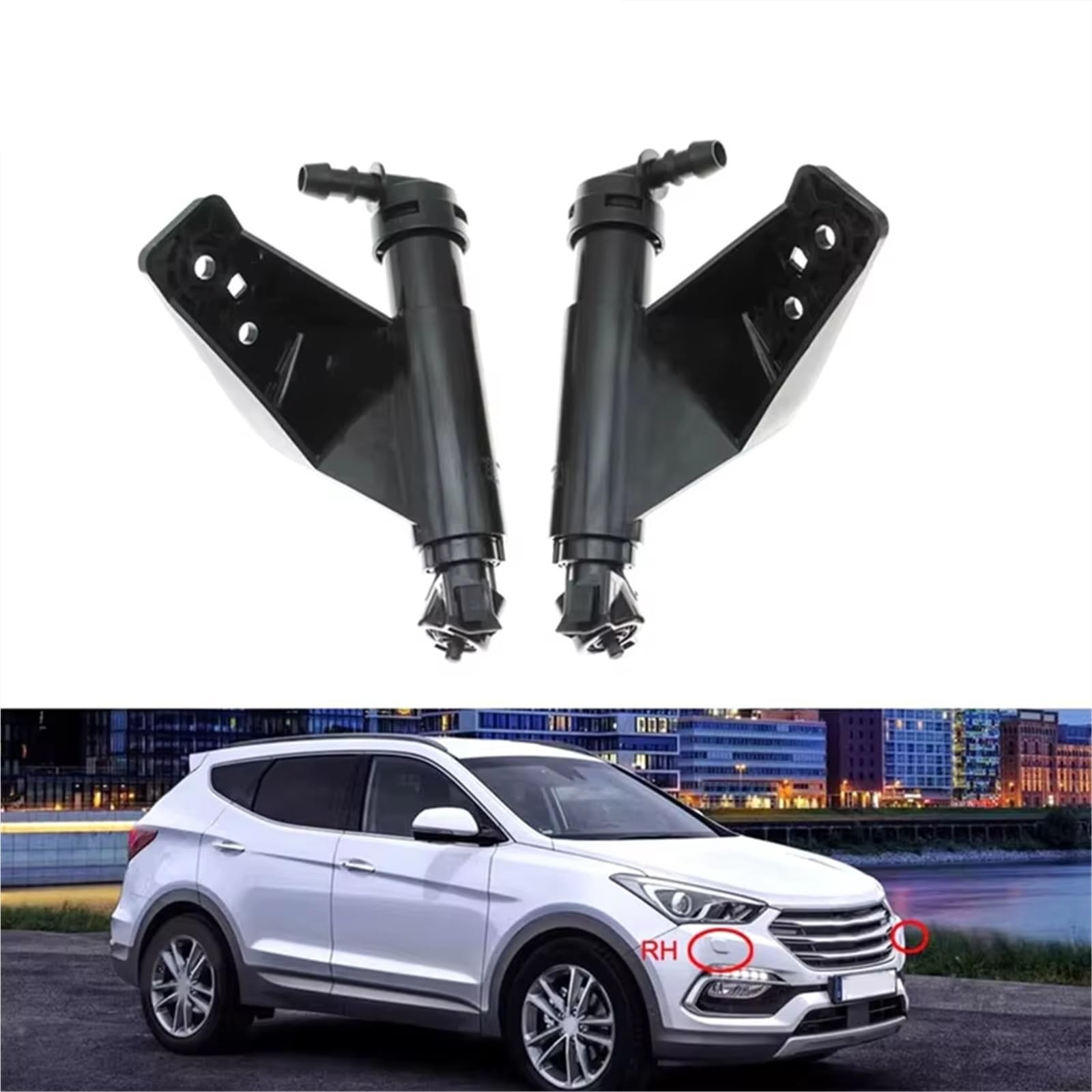per Hyundai per Grand per Santa Fe DM 2015-2019 Sinistro Destro Faro Lavavetri Ugello Pompa Cilindro 98671-2W500 98672-2