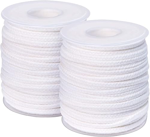 pice QPZ Mechas de vela trenzadas de 200 pies, 100% algodón, 40 capas para pilares de vela de 4 38 pulgadas de diámetro, para fabricación de velas