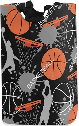 visesunny Cesta plegable para ropa sucia, baloncesto, deportes, abstracta, grande, de tela Oxford, organizador de juguetes con asa para baño,