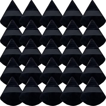 GXXMEI 30PCS Powder Puff Face Soft Makeup Sponge, Triangle Powder Puffs for Loose Powder Mineral Powder Velour Puff for Face Exquisite Makeup Eyes Contouring, Beauty Makeup Tools