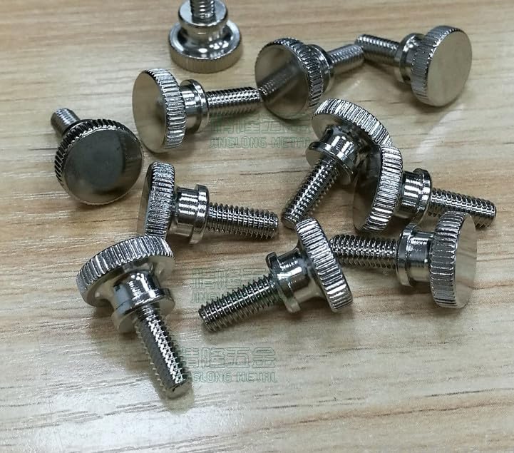 Hardware accessories Carbon steel GB834 high head knurled screw M4*10 hand screw curtain wall glass lock micro adjustment screw