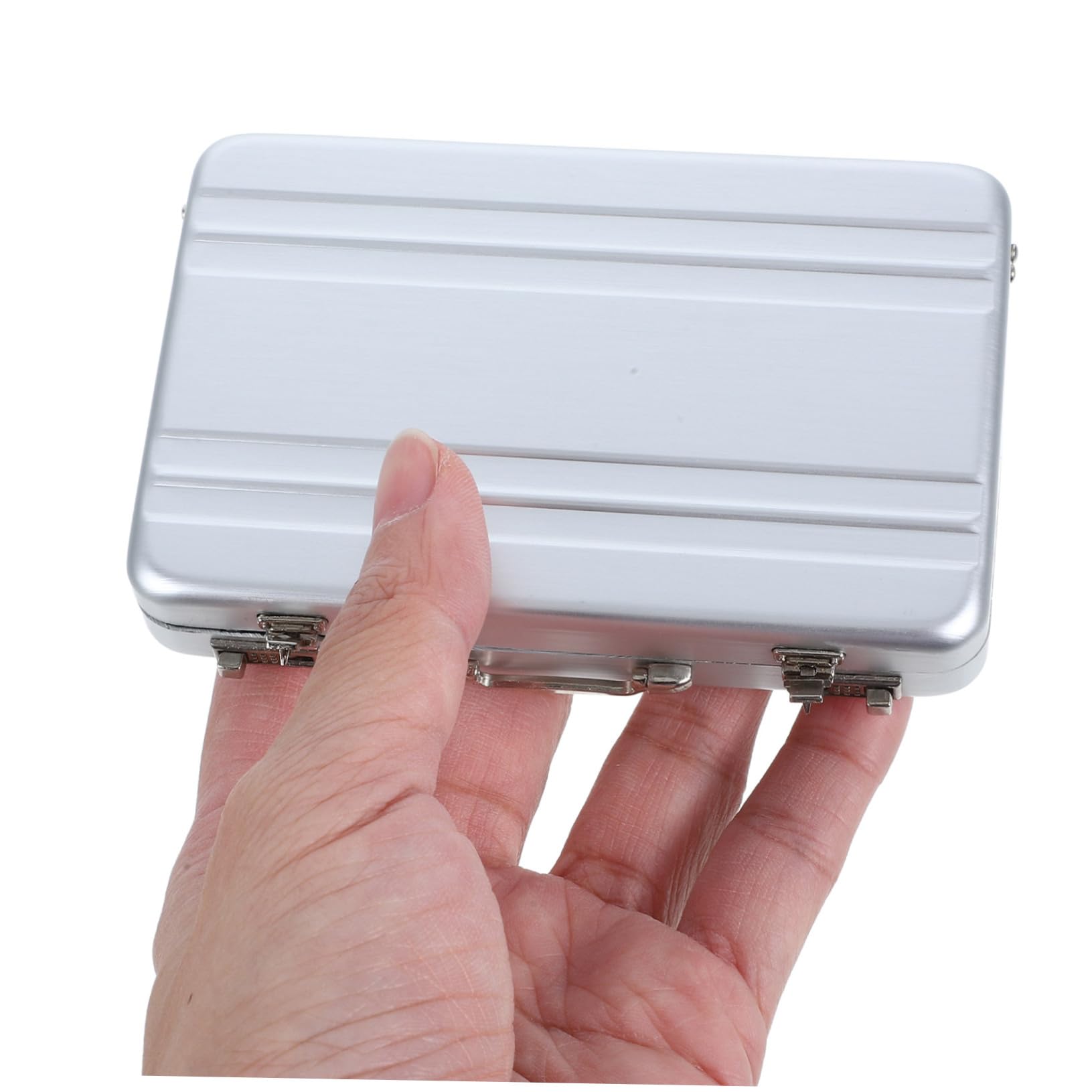 Lot De 4 Boîtes De Rangement Pour Cartes De Visite Porte-Cartes De Visite Pour Bureau Fournitures De Bureau Porte-Cartes Organisateur De Cartes Flash Étui En Alliage