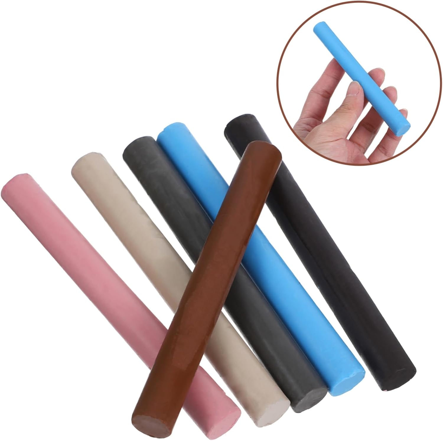 KOMBIUDA 6pcs Wax Filler Sticks for Wood Furniture Scratch Repair Multi-Color Crayons for Floor Door Table and Laminate Easy to Use Wax Repair Kit for Home Use