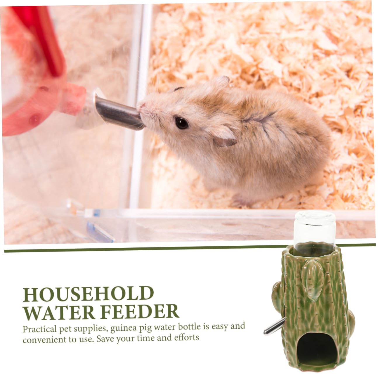 Wasserflasche für Hamster und Chinchillas Vertikaler Trinkbehälter mit Klarem Wasserstandsanzeige Praktisches Käfig-zubehör Auslaufsicher und Einfach Anzuwenden