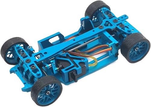 Rc Frame Chassis Parts For MINI-Q Drift 1/28 Metal Frame RC Car For Racing Parts Tracked Vehicles Off-road Parts Accessory Upgrades Replacement And RepairBlue