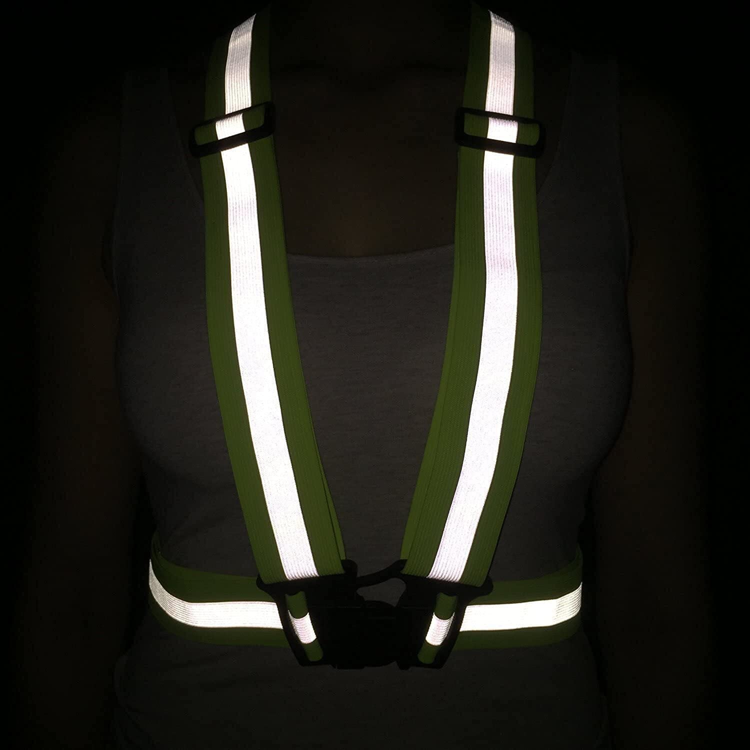 JJJ Gear Reflective Gear High Visitibility Reflective Gilet Riflettore di Sicurezza for Uomo e Donna for la Notte in Esecuzione, in Bicicletta, a Piedi, in Bicicletta con Regali (Color : A)