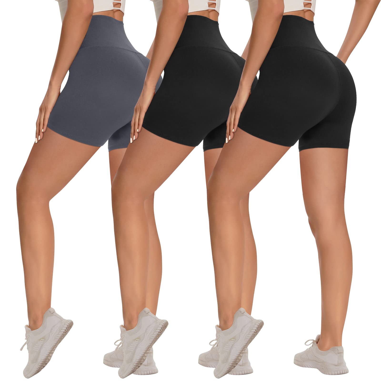 Syrinx women's high-waisted biker shorts three-pack | Mubboo