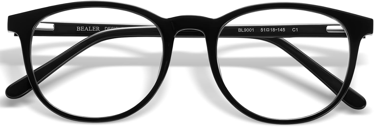 BEALER Blue Light Blocking Glasses Women,TR90 Round Anti Blue Light Glasses Computer Gaming Eyeglasses