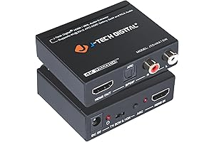4k hdmi audio extractor with spdif digital toslink, hdmi 3d pass, earc...