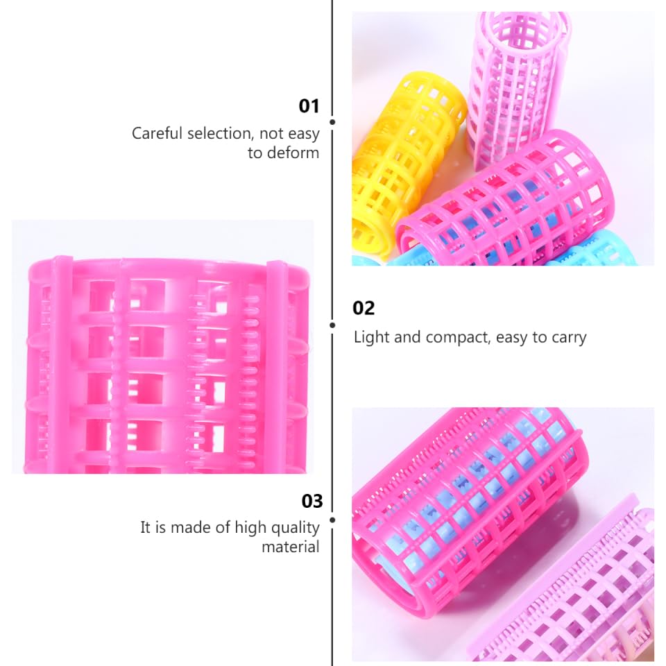 Beaupretty 20 Pcs Self Grip Plastic Hair Rollers - No Heat Curlers for Voluminous Hairstyles