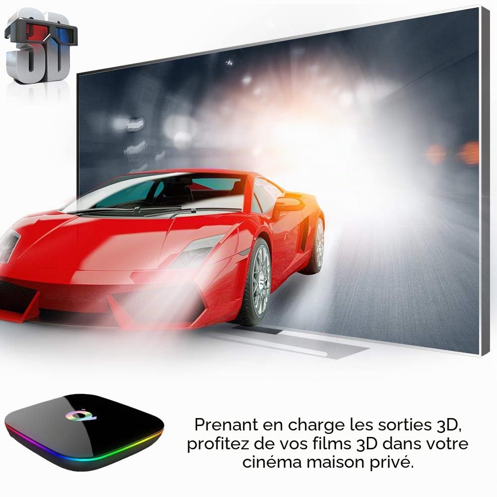 Android TV Box Q Plus 10.0 2GB RAM 16GB ROM H616 Quad Core Cortex-A53 6K 3D 2.4GHz WiFi 10/100M Ethernet