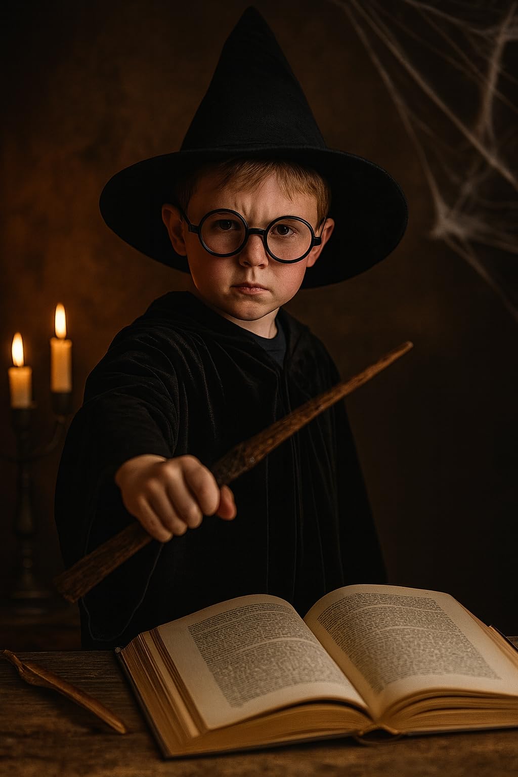 PMS Wizard Glasses and Wand Set, Kids Fancy Dress Accessory for Halloween Costumes and Magical Roleplay - Image 4