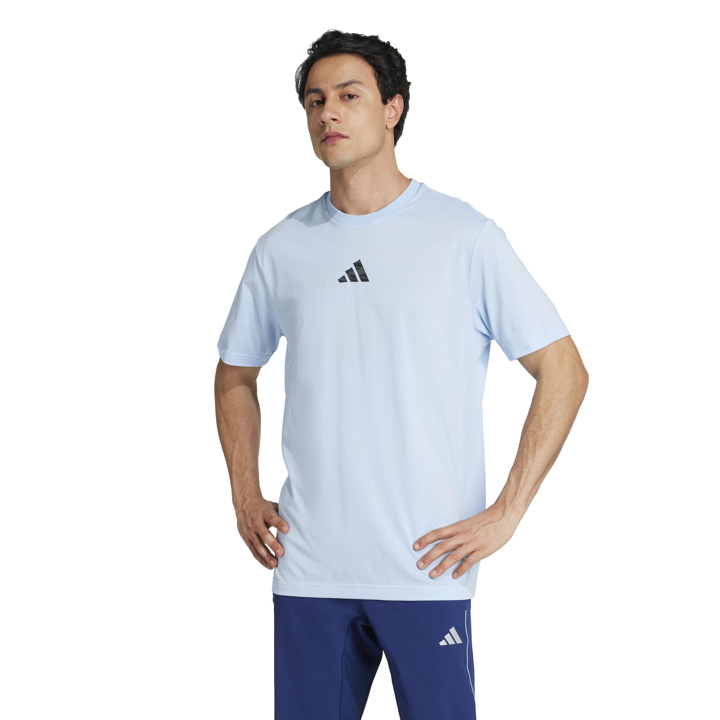 adidas Men's Climacool CAMO Training Graphic T-Shirt, Glow Blue, S