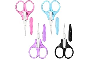 4Pcs Tiny Scissors with Protective Cover